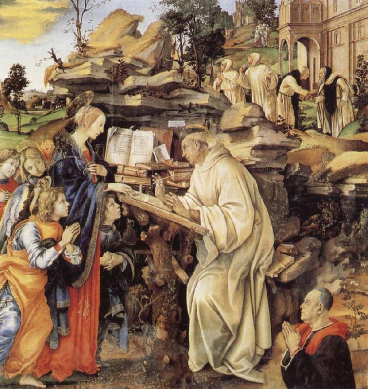 The Vision of St Bernard, Fra Filippo Lippi